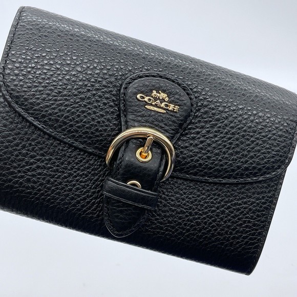 Coach 6896 Kleo Wallet Black Pebbled Leather NWT Org $228 - Picture 4 of 6